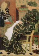 Edouard Vuillard Table of the mother and daughter Spain oil painting artist